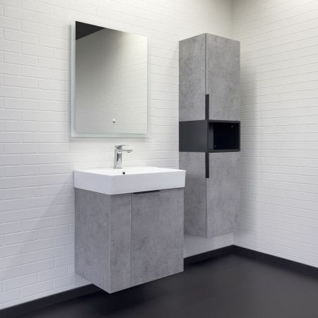 Тумба с раковиной Comforty Асти 00-00019191CF 60х50 подвесная цвет серый