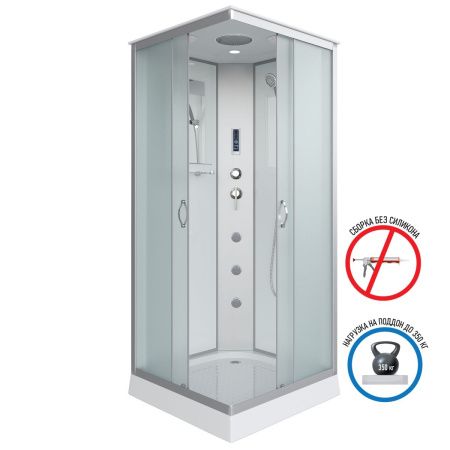 Душевая кабина Niagara Classic 11011423F 90х90 квадратная с крышей ориентация универсальная