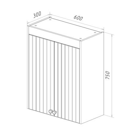 Шкаф LeMark Romance LM07R35SH 60х80 подвесной цвет белый