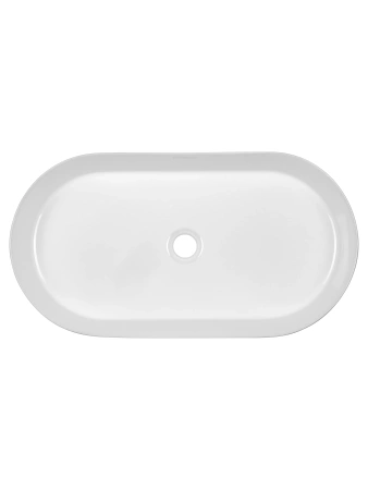 Раковина из сантехнического фарфора Wonzon & Woghand Ontario WW-RN41363-GW 70х30 накладная цвет белый без отверстий под смеситель