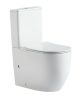 Унитаз напольный с бачком CeramaLux TR2177 белый с сиденьем микролифт смыв торнадо