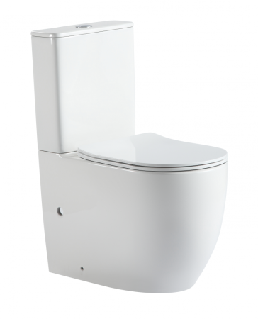 Унитаз напольный с бачком CeramaLux TR2177 белый с сиденьем микролифт смыв торнадо
