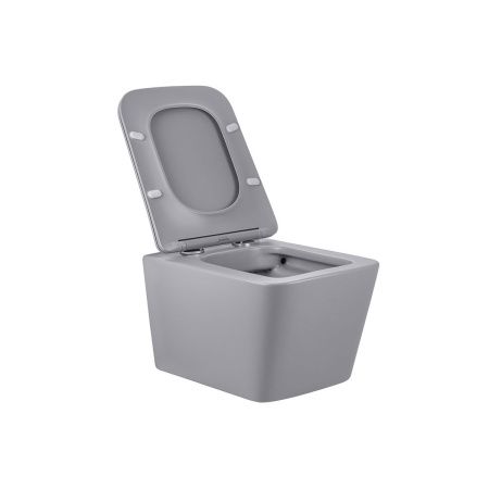 Унитаз подвесной Vincea Q-Line VT1-12MG серый с сиденьем микролифт безободковый душевой смыв