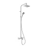 Душевая стойка Hansgrohe Vernis Shape 26284000 настенная цвет хром с термостатом