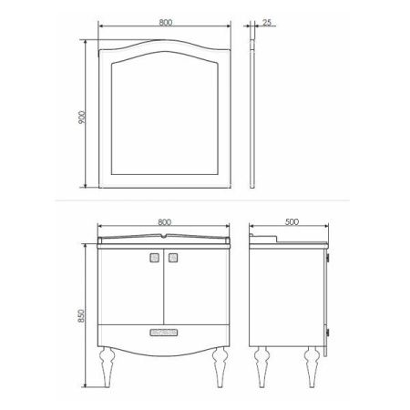 Тумба с раковиной Comforty Монако 00-00006677CF 80х50 напольная цвет белый