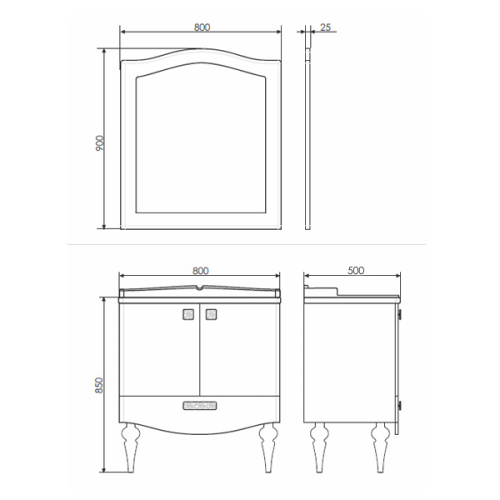 Тумба с раковиной Comforty Монако 00-00006677CF 80х50х85 - фото 2