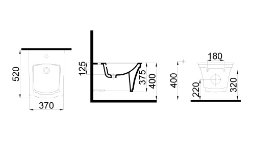 Биде Boheme Hermitage 953-CR подвесное - фото 2