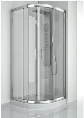 Душевой уголок Aquanet Alfa NAA2142 100х100 стекло прозрачное профиль хром без поддона