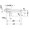 Смеситель для раковины Duravit Circle CE1070004C46 встраиваемый в стену черный