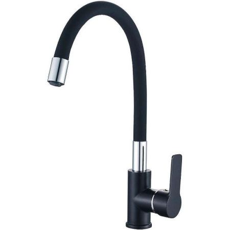 Смеситель для кухни Haiba HB70113-7 на мойку черный/хром