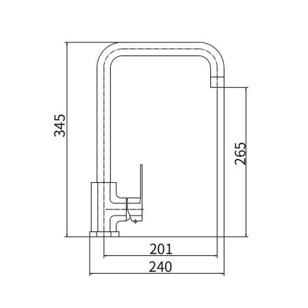 Смеситель для кухни Fashun A54020 на мойку сатин
