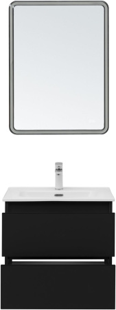Тумба под раковину Aquanet Вега 2.0 00337953 58х47х50 подвесная цвет черный