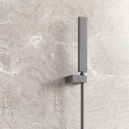 Душевая система Vincea VSFW-2F11TGM встраиваемая в стену цвет вороненая сталь с термостатом