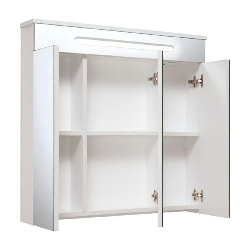 Зеркало-шкаф RUNO Парма 1148 75х75 подвесной цвет белый - фото 2