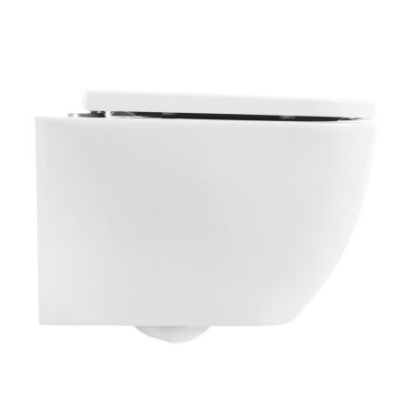 Унитаз подвесной BelBagno ALPINA BB10100CHR/SC белый с сиденьем микролифт безободковый каскадный смыв