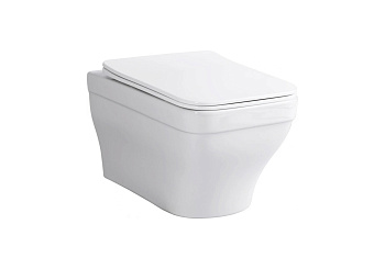 Унитаз подвесной Aquatek АМАДЕО AQ1163-00 белый с сиденьем микролифт безободковый каскадный смыв