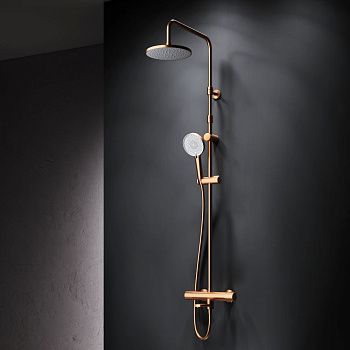 Душевая стойка Am.Pm X-Joy F0785A544 настенная цвет розовое золото