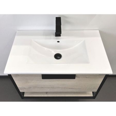 Тумба с раковиной Comforty Бонн 00-00008475CF 80х50 подвесная цвет серый