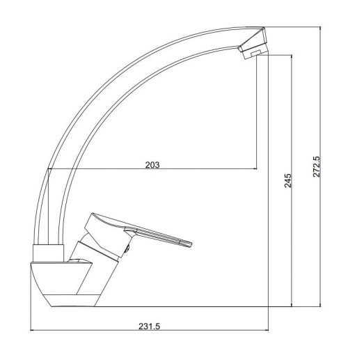 Смеситель для кухни Voda Breeze BZ03 на мойку хром - фото 3