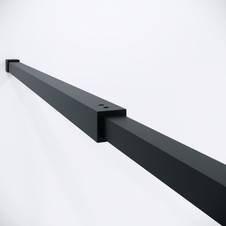 Душевая перегородка Niagara Nova NG-481-10FBLACK 100х200 стекло рифленое/тонированное профиль черный