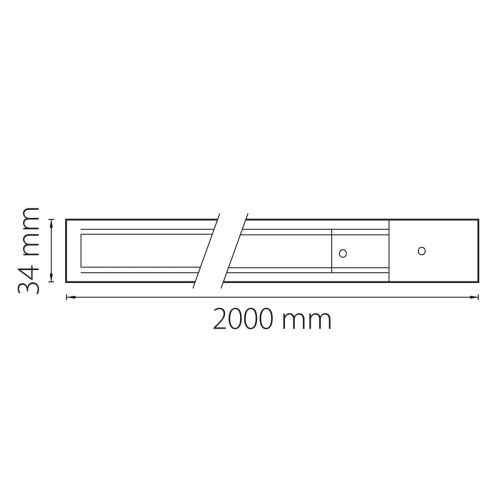 Шинопровод двухконтактный однофазный Lightstar Barra (Барра) 502025-1 - фото 2