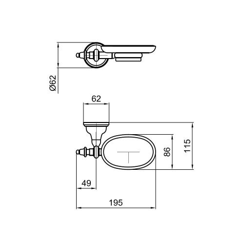 Мыльница Webert Armony AM500101010 - фото 3