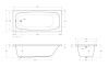 Ванна акриловая Cezares ECO ECO-170-75-41-W37 170х75 пристенная прямоугольная без ножек и каркаса