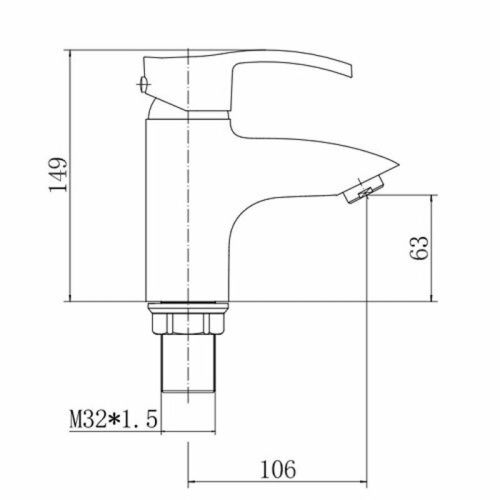 Смеситель Fashun A1070 на раковину хром - фото 3