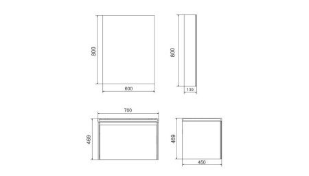 Тумба под раковину Velvex KLAUFS tpKLA.70.1Y-616.216 70х40 подвесная цвет белый