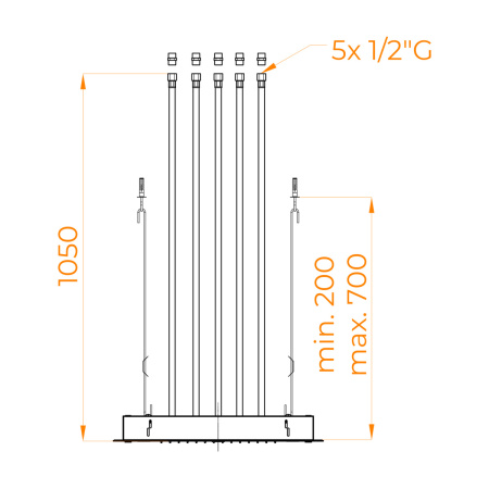 Верхний душ RGW Shower Panels (Шоувер панелс) 21140272-01 70х40 хром
