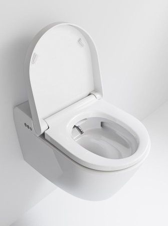 Унитаз-биде электронный подвесной GSI Wclean 7418K09 белый с сиденьем микролифт безободковый смыв торнадо