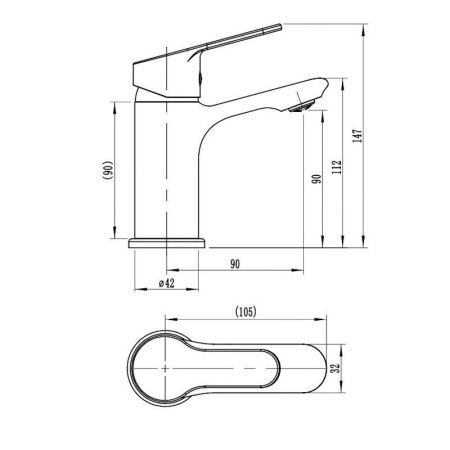 Смеситель Voda Aqua AQ26M на раковину хром