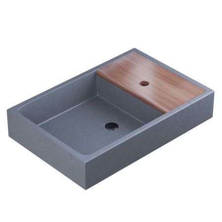 Раковина из искусственного камня Uperwood Piter 291020214 60х40 накладная цвет серый