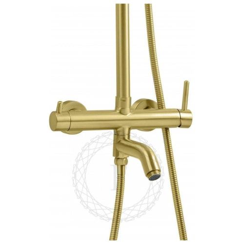 Душевая стойка Filarete FL2020MG настенная цвет матовое золото - фото 4