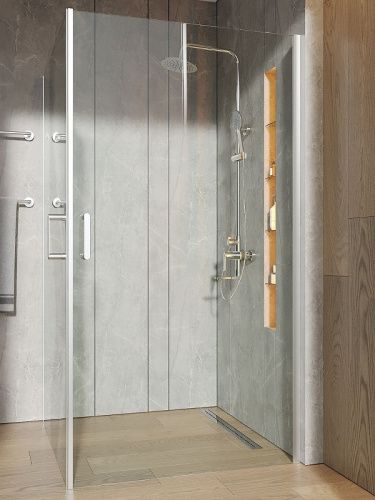 Душевой уголок Orange E04-100TCR 100х100 стекло прозрачное профиль хром без поддона - фото 4