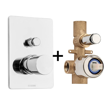 Комплект смесителей Bossini CUBE Z00006.030+Z00005 встраиваемый хром