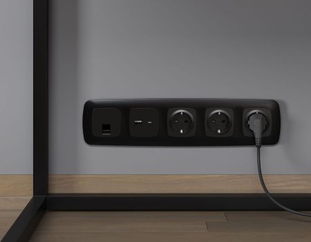 Комплект механизма компьютерной розетки Ambrella Volt MO812005