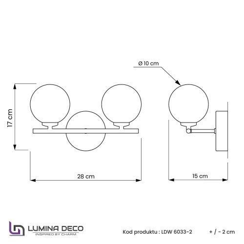 Бра Lumina Deco Marsiada (Марсиада) LDW 6033-2 GD - фото 2