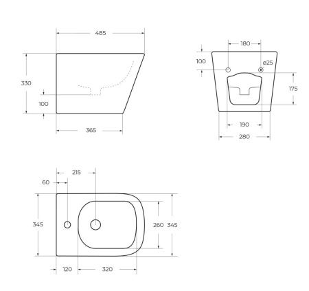 Биде подвесное BelBagno ARDENTE-R BB0520BH цвет белый