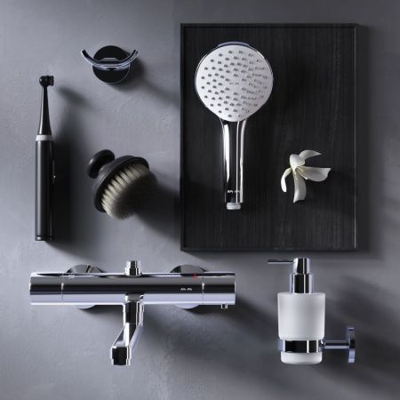 Смеситель для ванны и душа Am.Pm X-Joy F85A50900 настенный хром с термостатом