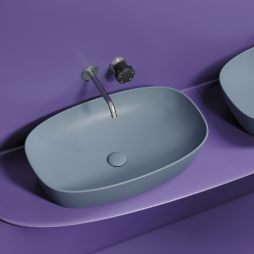 Раковина Ceramica Nova ELEMENT 60 см CN6049MHL накладная цвет серо-голубой матовый - фото 4