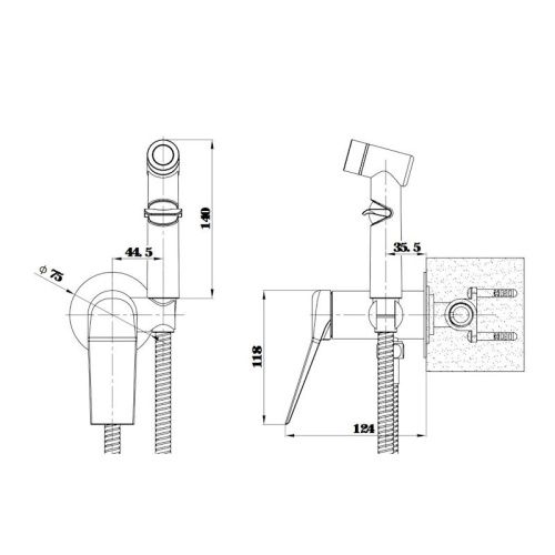 Гигиенический душ со смесителем Esko SMHSHA хром - фото 3