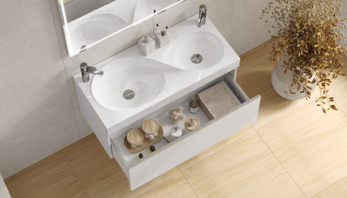 Тумба под раковину Velvex OTTO tpOTT.100-21.11 99х45х52 подвесная цвет белый - фото 4