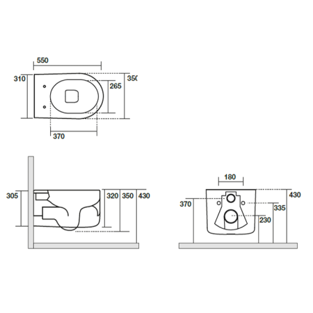 Чаша унитаза подвесная Kerasan Nolita 531559 цвет светло-серый матовый без сиденья безободковая смыв торнадо