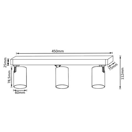 Спот Crystal Lux CLT 017 CLT 017CW3 L450 WH