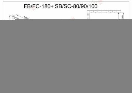 Душевой уголок AvaCan FC-160-SC80MT 180х80 стекло матовое профиль хром без поддона