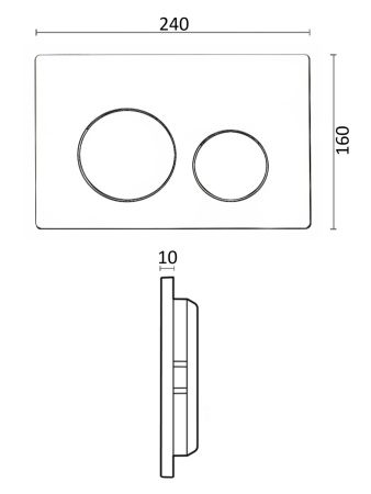 Клавиша смыва механическая Agger APB0144 цвет черный матовый