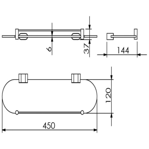 Полка Langberger LUGANO 24051G - фото 2