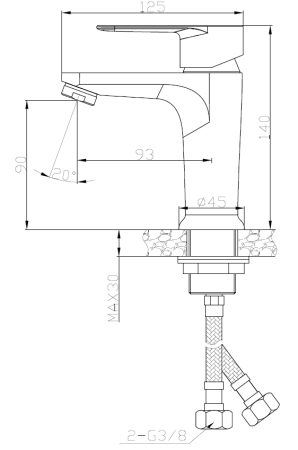 Смеситель Esko CI 26M на раковину хром