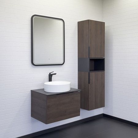 Тумба с раковиной Comforty Портленд 00-00013791CF 60х50 подвесная цвет коричневый